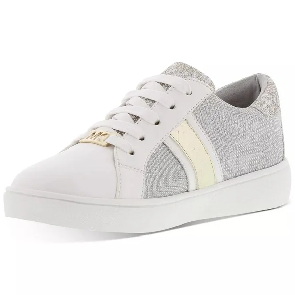 Michael Kors Toddler Girls Jem Square Sneakers in Silver-Gold Size 6 - Picture 5 of 16